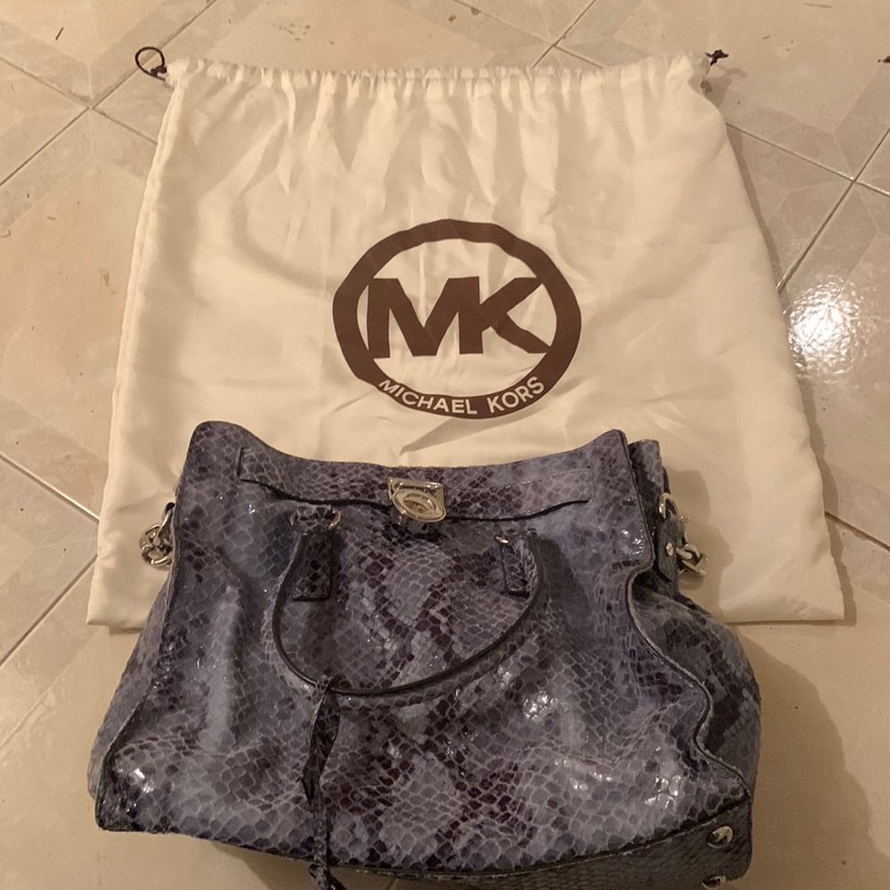 Multi tone grey snake skin Michael Kors handbag